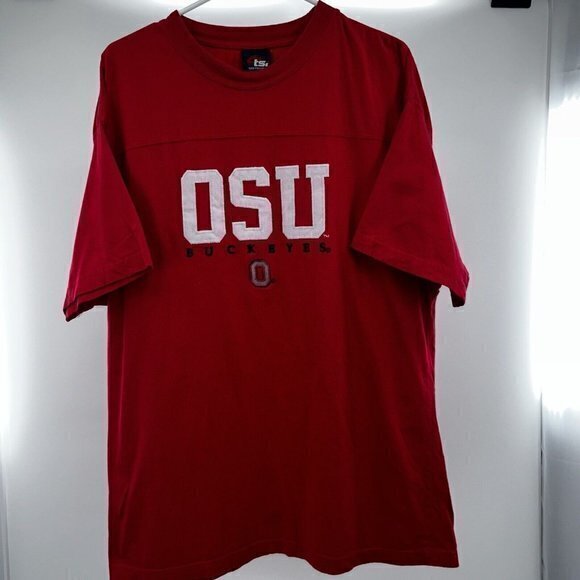 Ohio State Buckeyes TSI Sportswear Red Men's  XL XXL Stitched‎ Letters Vintage - Picture 2 of 5